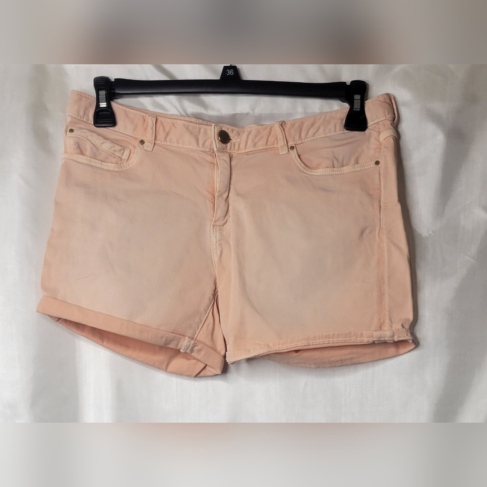 Zara Basic denim shorts, salmon